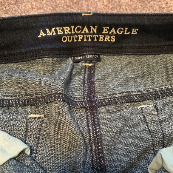 American Eagle Dark Blue Kick Boot Jeans 10 X-Long - Picture 2 of 4